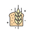 Bread outline icon on white background for graphic and web design, Modern simple vector sign. Internet concept. Trendy symbol for