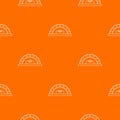 Bread oven pattern vector orange