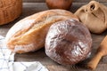 Bread packed for freezing. Frozen bread in storage bag