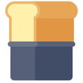 Bread pan icon, Bakery and baking related vector