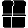 Bread pan icon, Bakery and baking related vector
