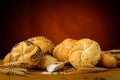 Bread, pastries and ingredients Royalty Free Stock Photo