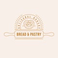 Bread and pastry logo design. Artisanal bakery logotype