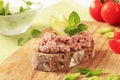 Bread and pate Royalty Free Stock Photo