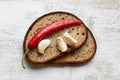 Bread with pepper and garlic Royalty Free Stock Photo