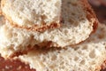 Bread. pieces of broken bread, fresh pastries in the bakery Royalty Free Stock Photo