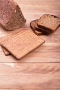 Bread and place for text. Royalty Free Stock Photo