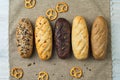 Bread plate with different types of bread Royalty Free Stock Photo