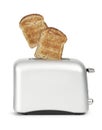 Bread popping out of toaster