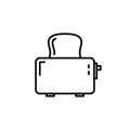 Bread Roaster icon. Kitchen appliances for cooking Illustration. Simple thin line style symbol