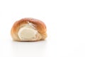 bread roll with cream Royalty Free Stock Photo