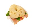 Bread roll friselle with Schwarzwald ham Royalty Free Stock Photo