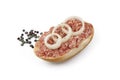 Bread roll with ground pork, onion and pepper Royalty Free Stock Photo
