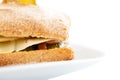 Bread roll sandwich closeup