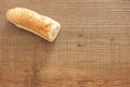 Bread roll on a wooden background