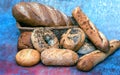 Bread and rolls assorted in a basket