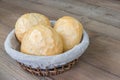 Bread rolls in basket Royalty Free Stock Photo