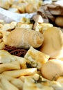 Bread rolls on a buffet table Royalty Free Stock Photo