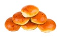 Bread rolls isolated on white background Royalty Free Stock Photo