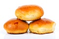 Bread rolls on white background Royalty Free Stock Photo