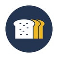 Bread, Rusk, bakery, slice Color with Background vector icon which can easily modify or edit