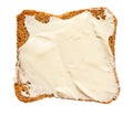bread rusk with butter spread on it cutout Royalty Free Stock Photo