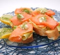 Bread with salmon fish