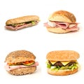 Bread and sandwiches collage Royalty Free Stock Photo