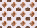 seamless pattern made from whole and sliced organic multigrain bread Royalty Free Stock Photo