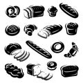 Bread set. Vector