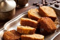 Bread on silver dish