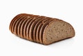 Bread. Slice of fresh rye bread isolated on white background Royalty Free Stock Photo