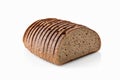 Bread. Slice of fresh rye bread isolated on white background Royalty Free Stock Photo