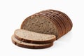 Bread. Slice of fresh rye bread isolated on white background Royalty Free Stock Photo