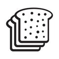 Bread slice icon. Bread slices icon.