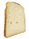 Bread slice - single toast close-up - on white Royalty Free Stock Photo