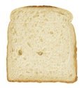 Bread slice - single toast close-up - on white Royalty Free Stock Photo