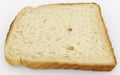 Bread slice - single toast close-up - on white Royalty Free Stock Photo