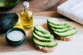 Bruschetta with avocado and black pepper