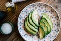 Bruschetta with avocado and black pepper