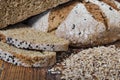 Bread slices wheat grain