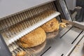 Bread slicing machine Royalty Free Stock Photo