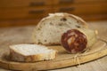 bread and soppressata salami Royalty Free Stock Photo