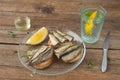 Sprats bread Royalty Free Stock Photo