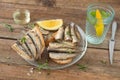 Sprats bread Royalty Free Stock Photo