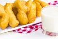 Bread stick or chiness deep fried or patongko of thai and soy milk Royalty Free Stock Photo