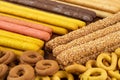 Bread sticks and cookies Royalty Free Stock Photo