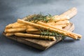 Bread sticks grisini. delisious bread appetier Royalty Free Stock Photo