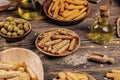 Bread sticks with linseeds Royalty Free Stock Photo