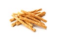 Bread Sticks, Pretzel Straws, Sesame Grissini, Pretzels Snack with Sesame Seeds, Long Rusks